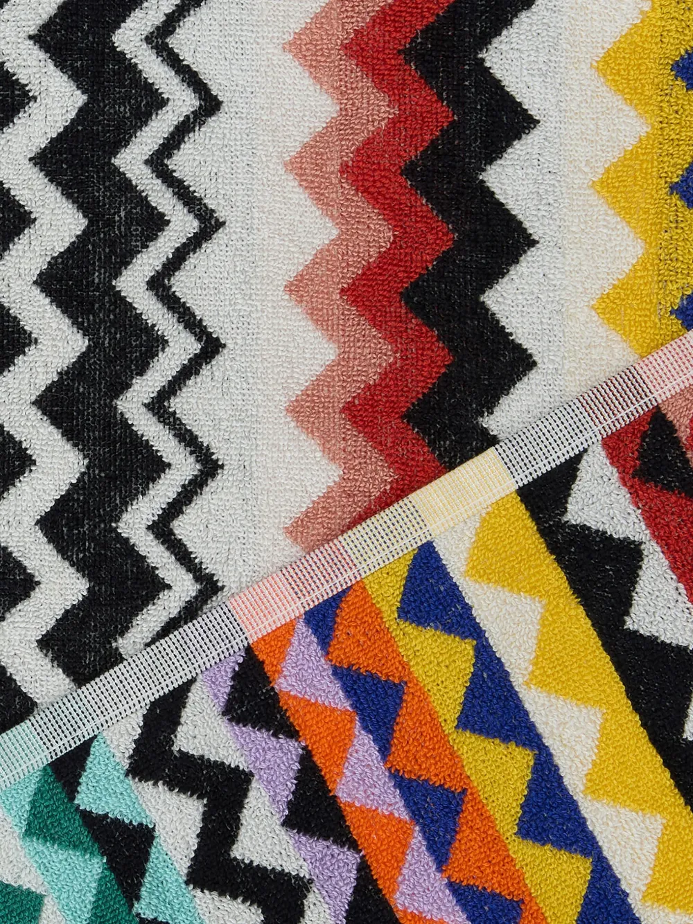  Missoni Home Lot De Serviettes Best à Motif Zigzag - Blanc 