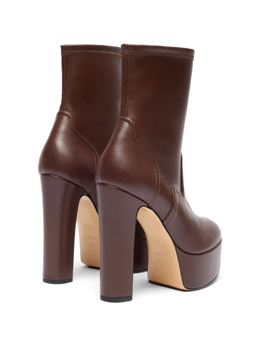 Casadei Patty platform ankle boots Bruin
