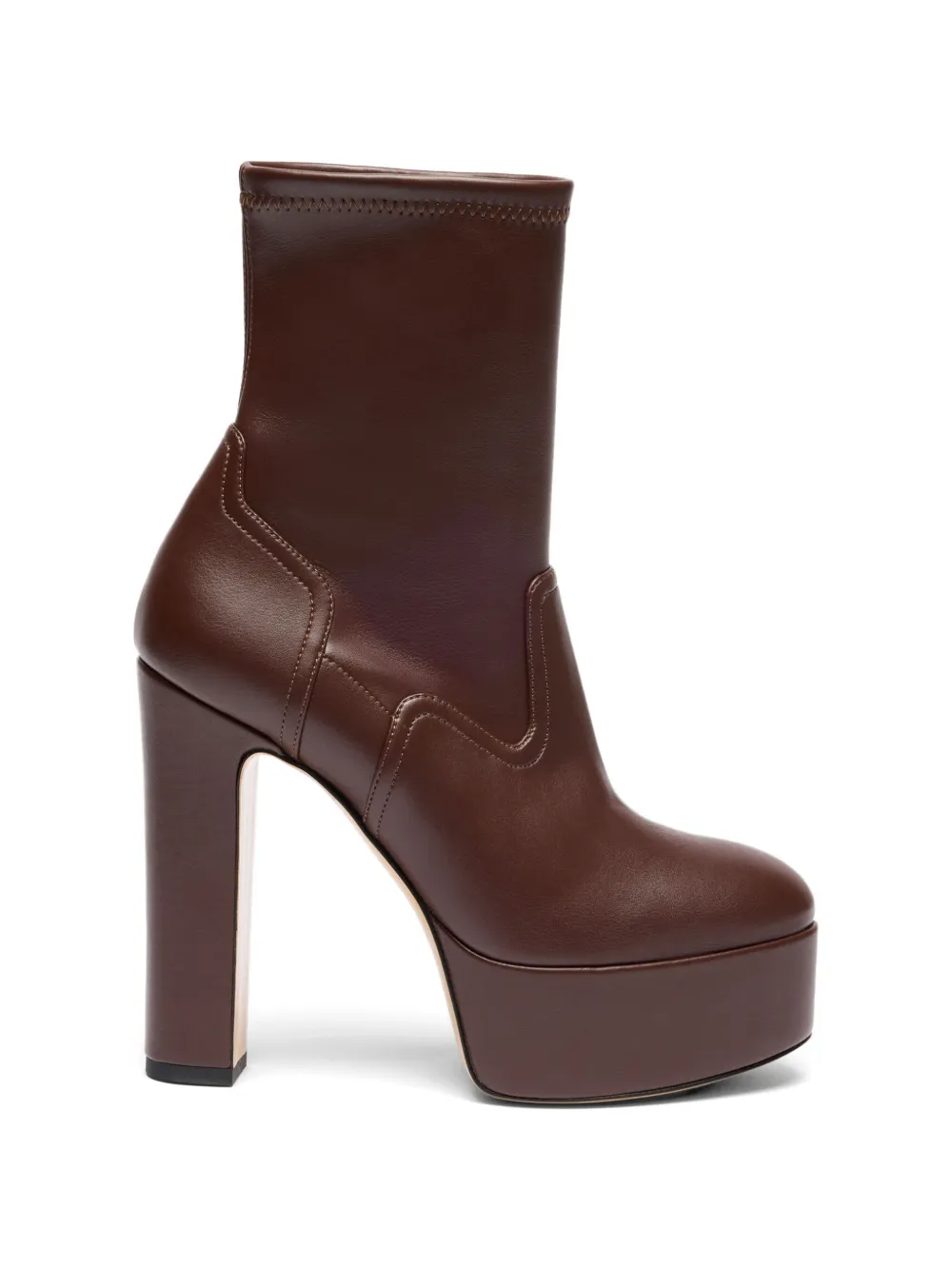 Casadei Patty platform ankle boots - Brown