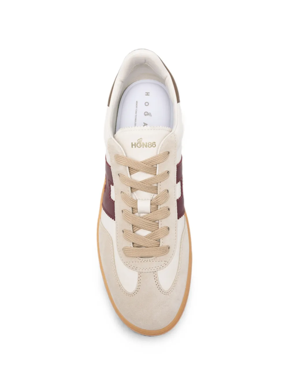 Hogan Cool logo-patch lace-up sneakers Beige