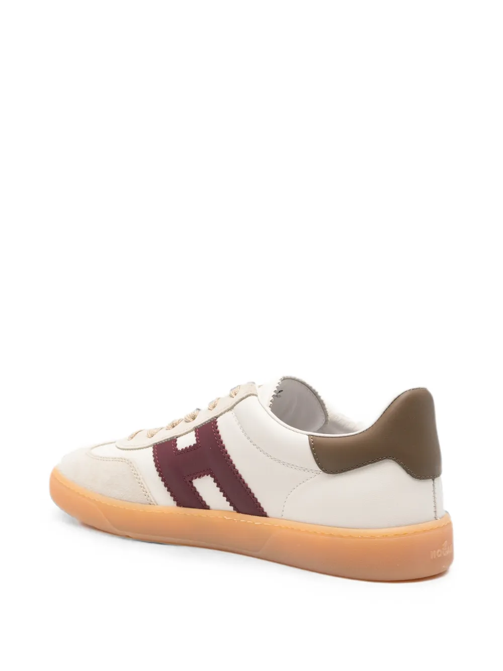 Hogan Cool logo-patch lace-up sneakers Beige