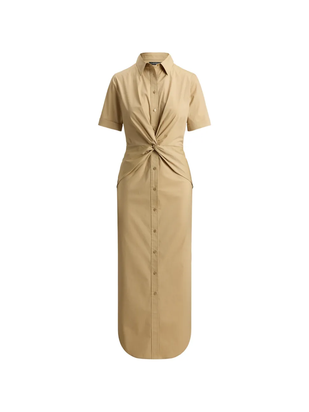 Lauren Ralph Lauren twist-front midi shirtdress - Toni neutri