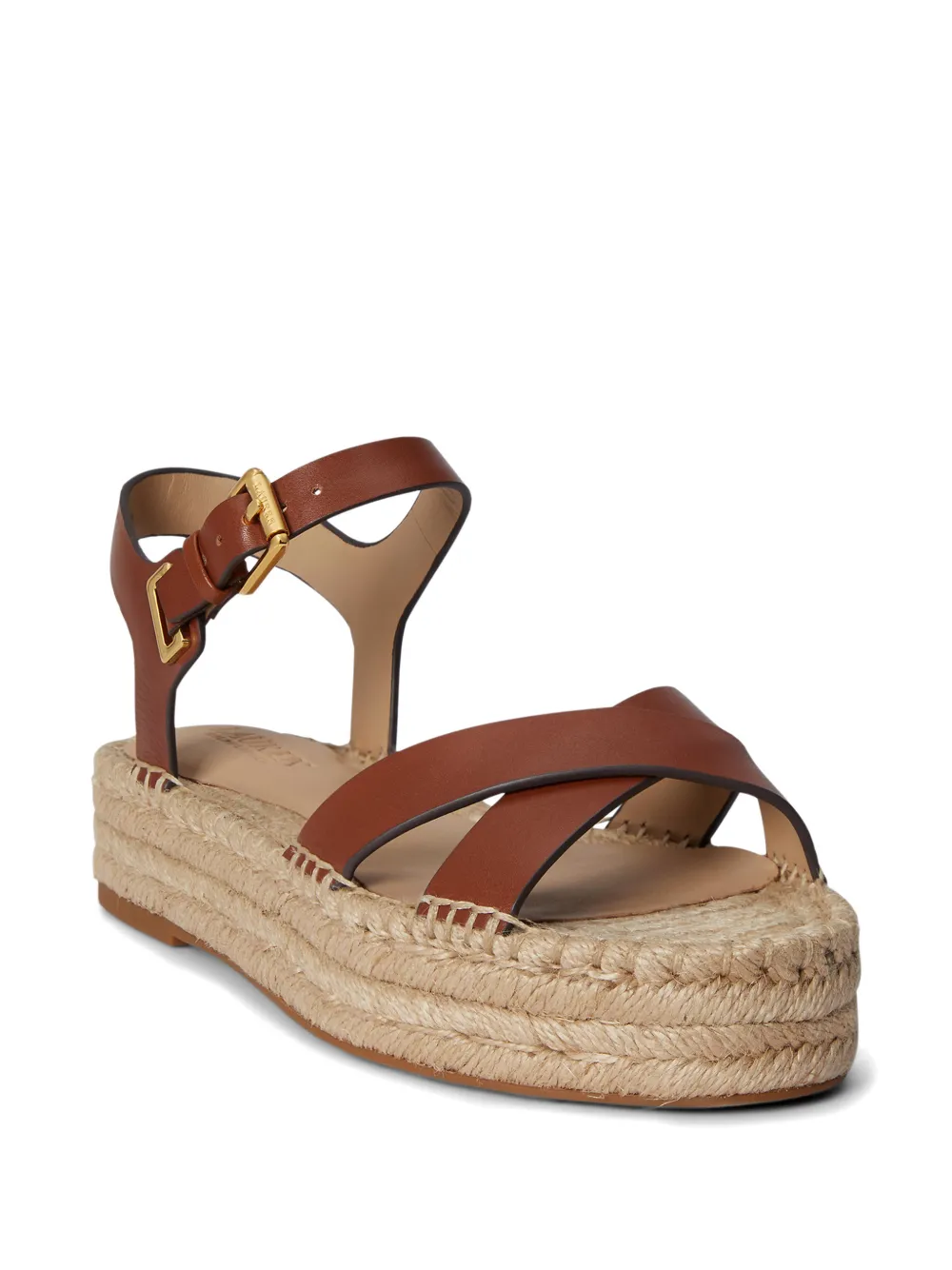 Lauren Ralph Lauren Emeryn leather espadrilles Bruin