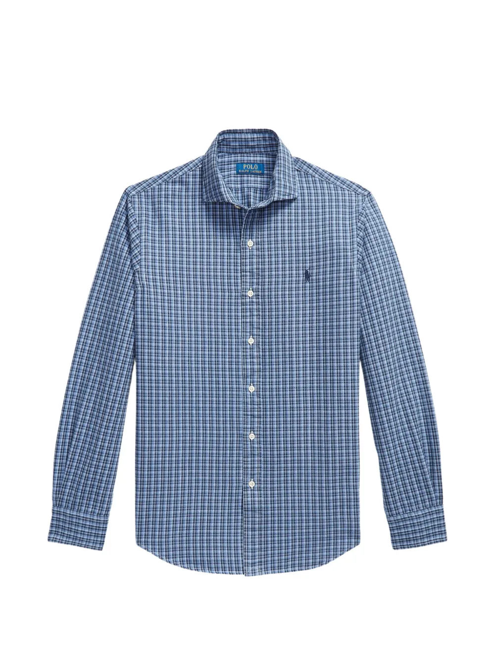 Polo Ralph Lauren Custom Fit plaid Oxford shirt Blauw