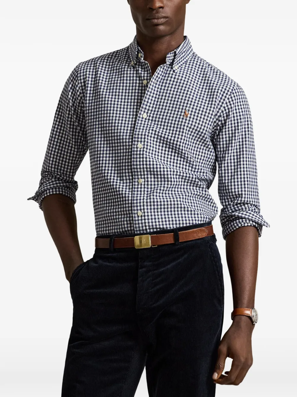 Polo Ralph Lauren gingham-check button-down shirt Blauw