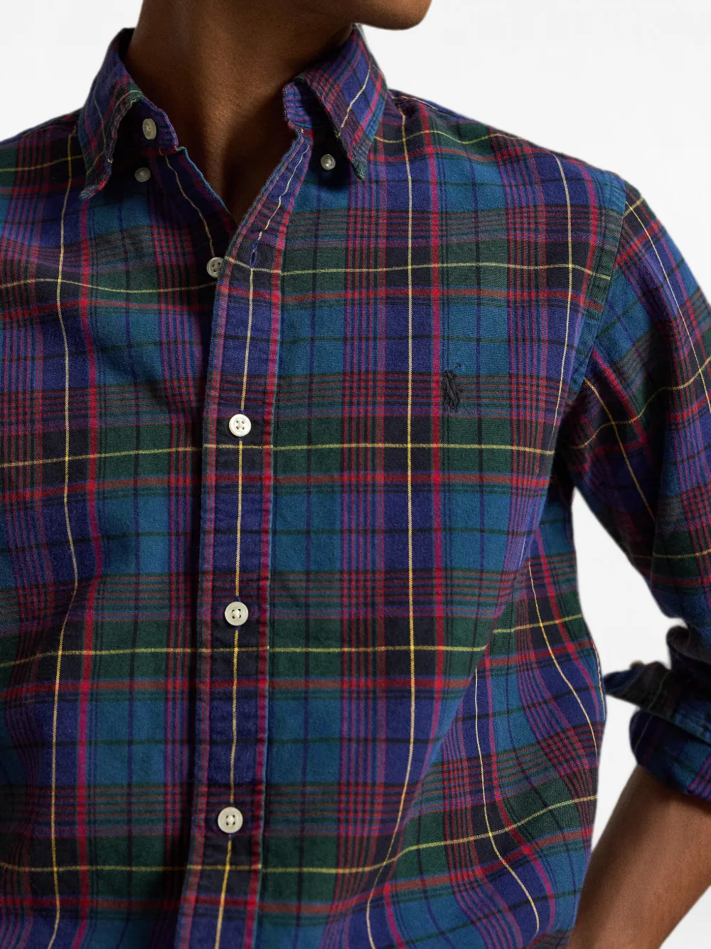 Polo Ralph Lauren Overhemd met tartan-ruit en knopen Groen