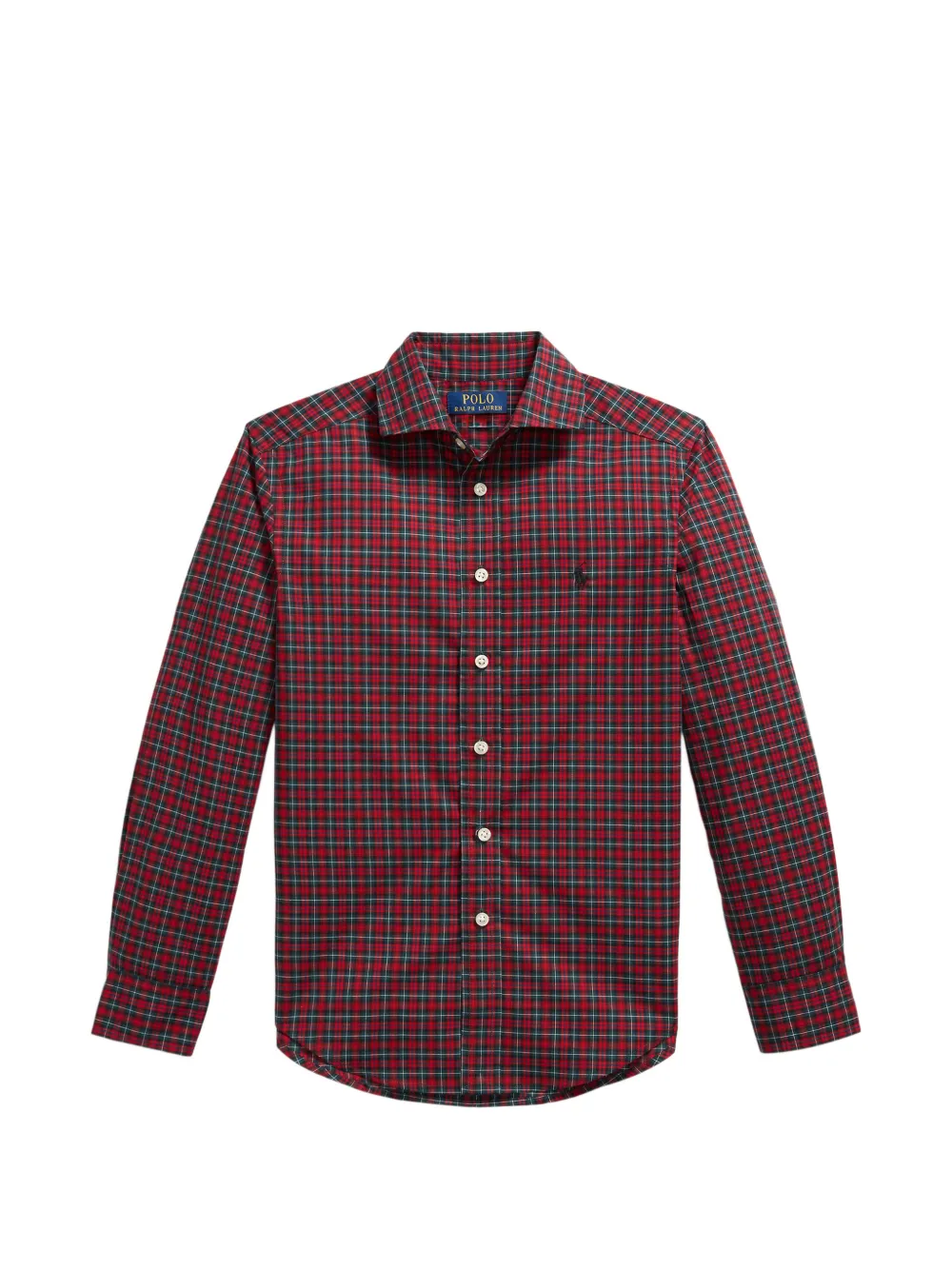 POLO RALPH LAUREN KIDS Estate tartan cotton shirt - Rosso