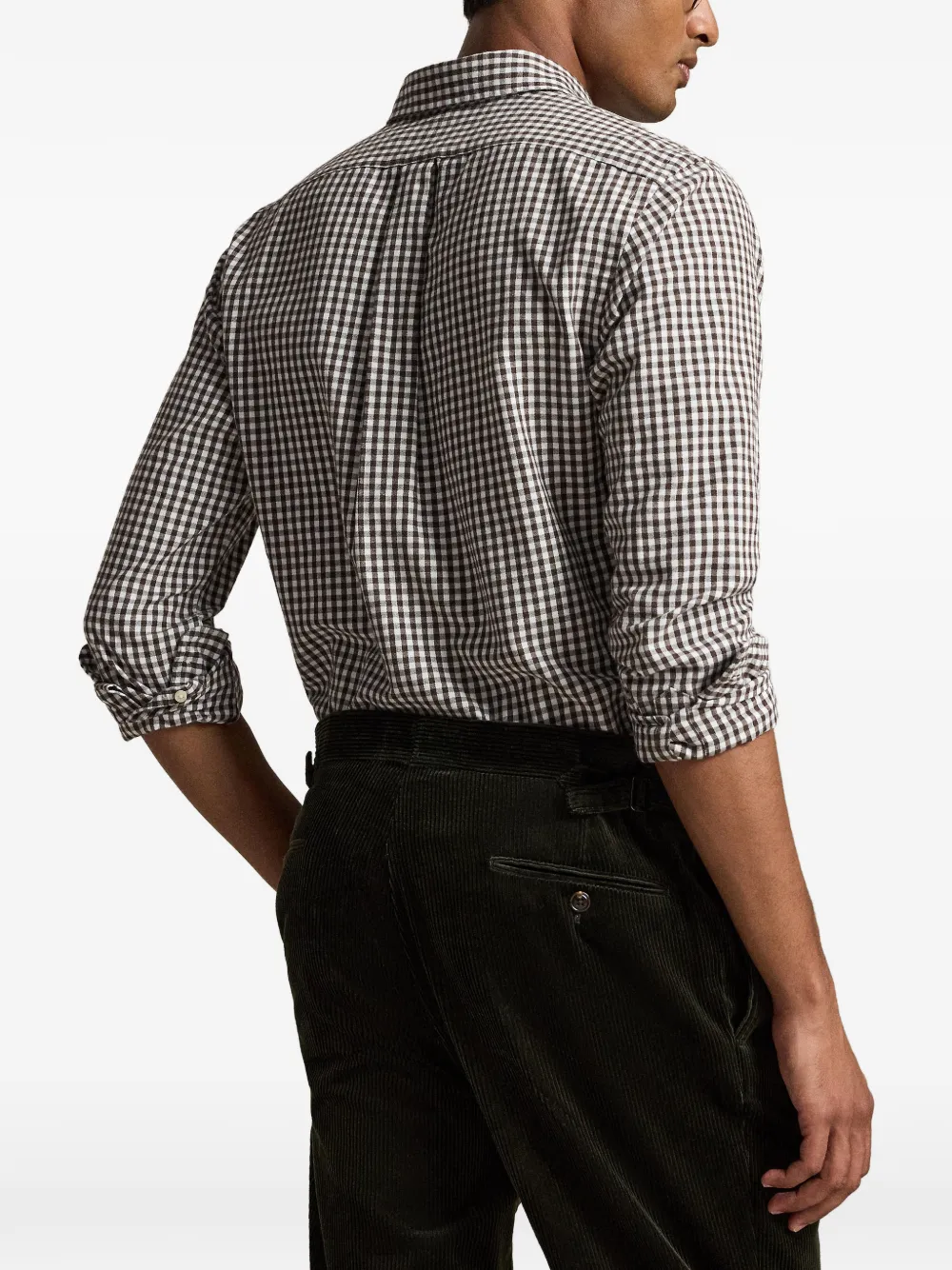 Polo Ralph Lauren Custom-fit geruit Oxford overhemd Groen