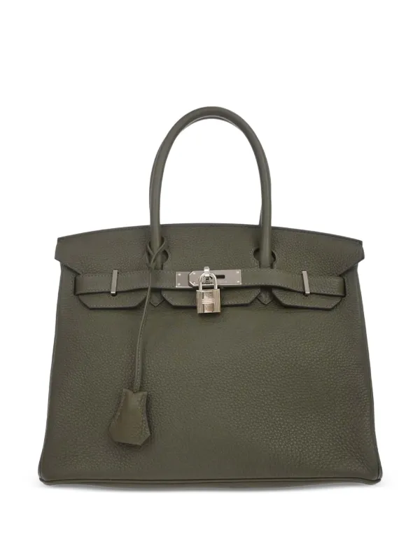 Hermès Pre-owned 2020 Birkin 30 Togo Handbag in Green