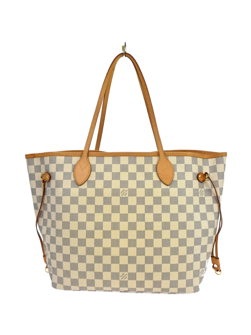 Louis Vuitton 2015 MM Damier Azur Neverfull tote bag MM in Nude Damier-Leder