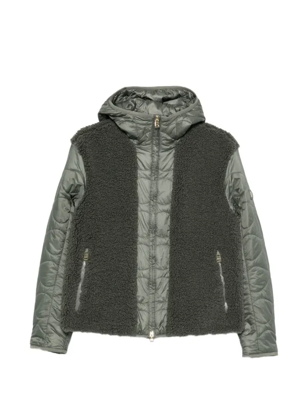 Bogner Bibi Quilted Shearling-panel Jacket in Green