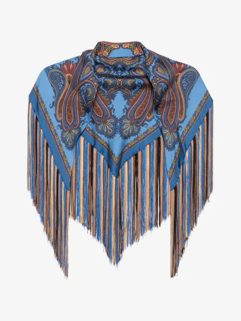 ETRO paisley-print fringed scarf