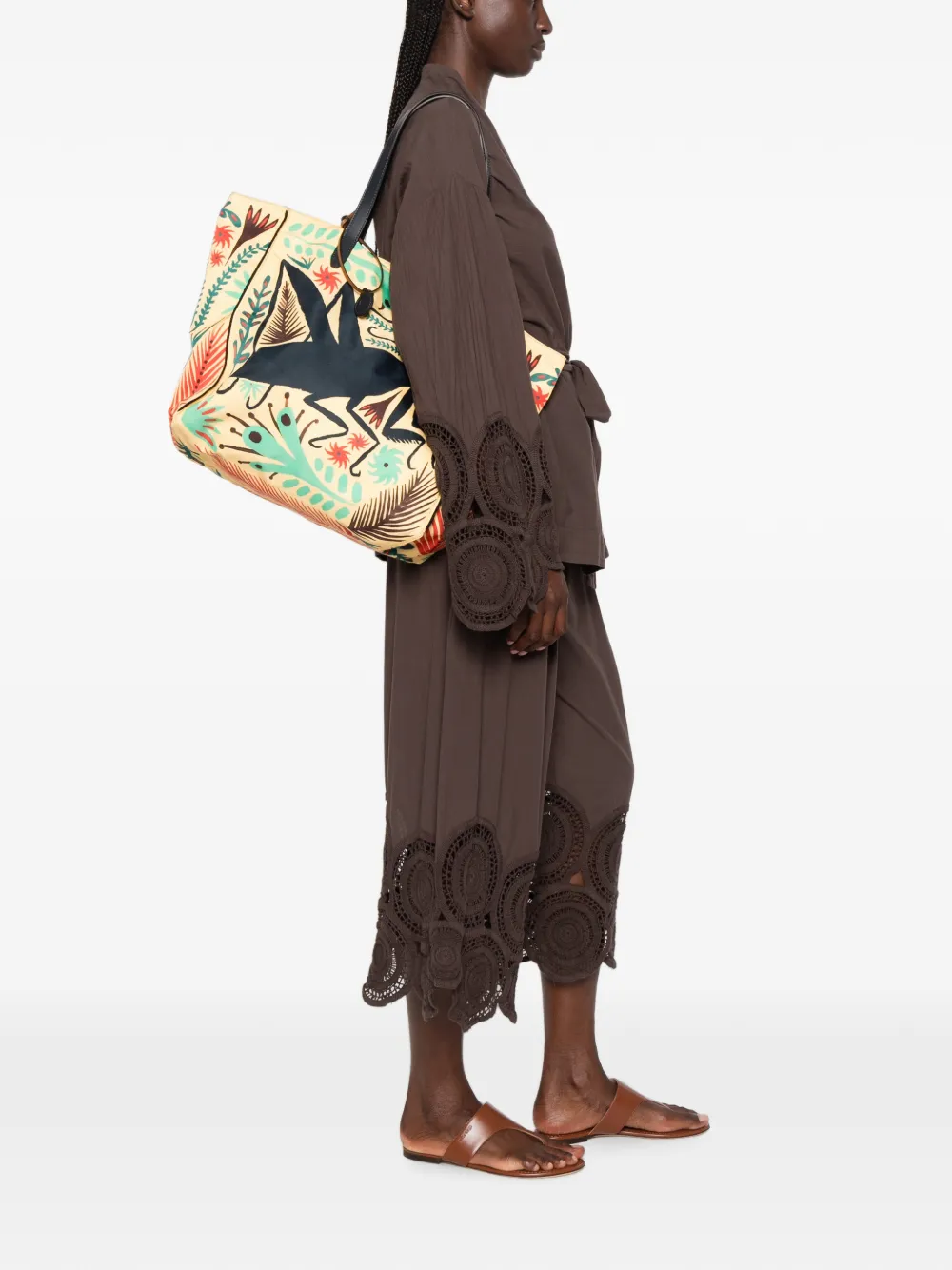 ETRO x Tabby Booth Unfold Me grafische print schoudertas Beige