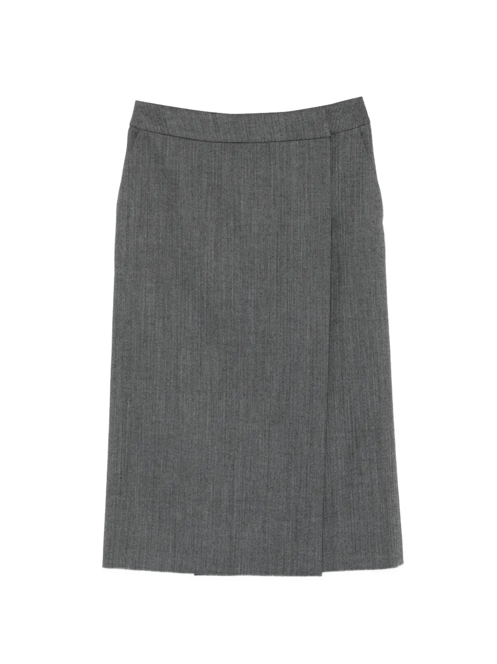 Ermanno Scervino herringbone-pattern wrap midi skirt - Grigio