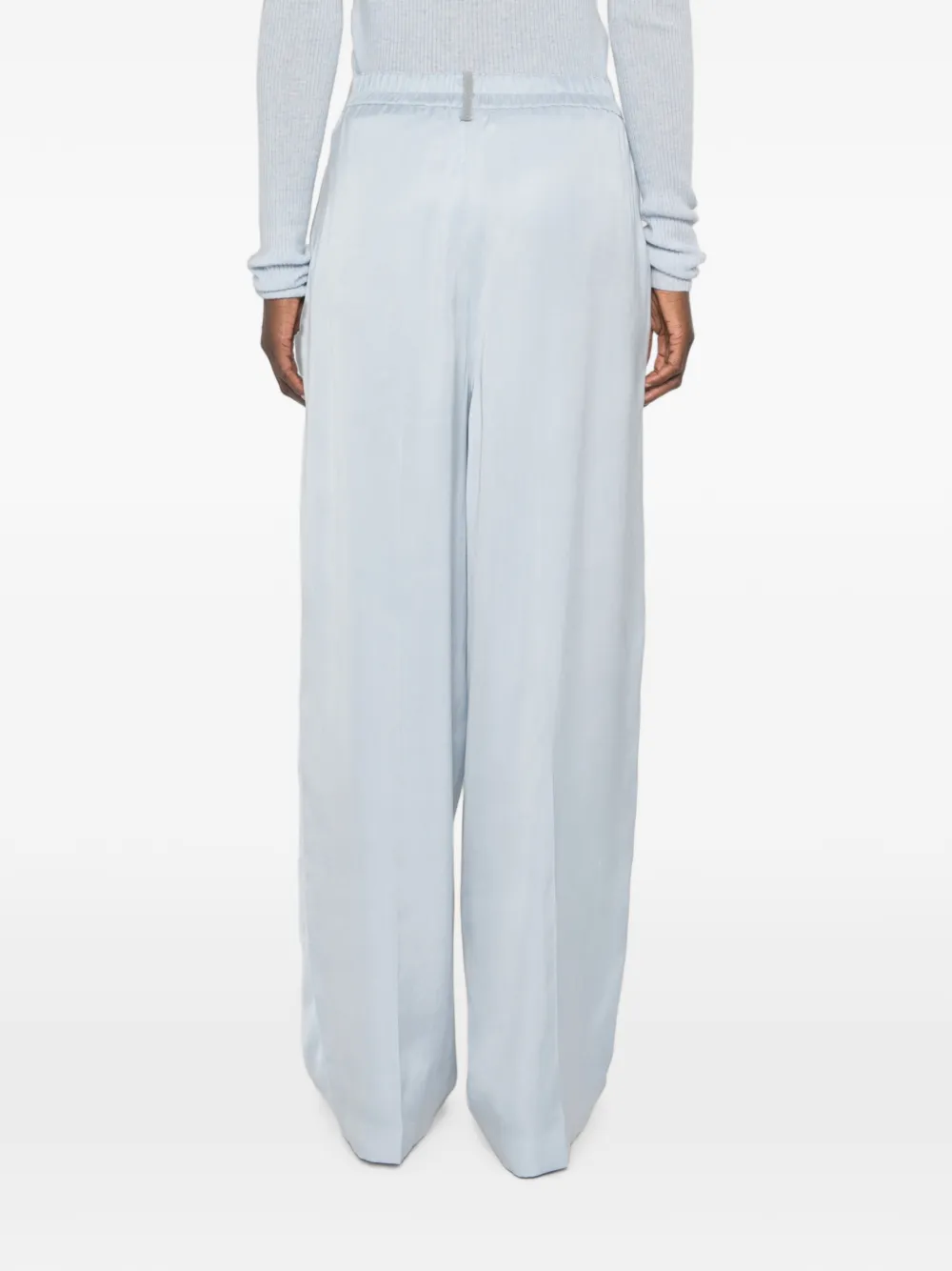 Fabiana Filippi Broek met elastische tailleband Blauw