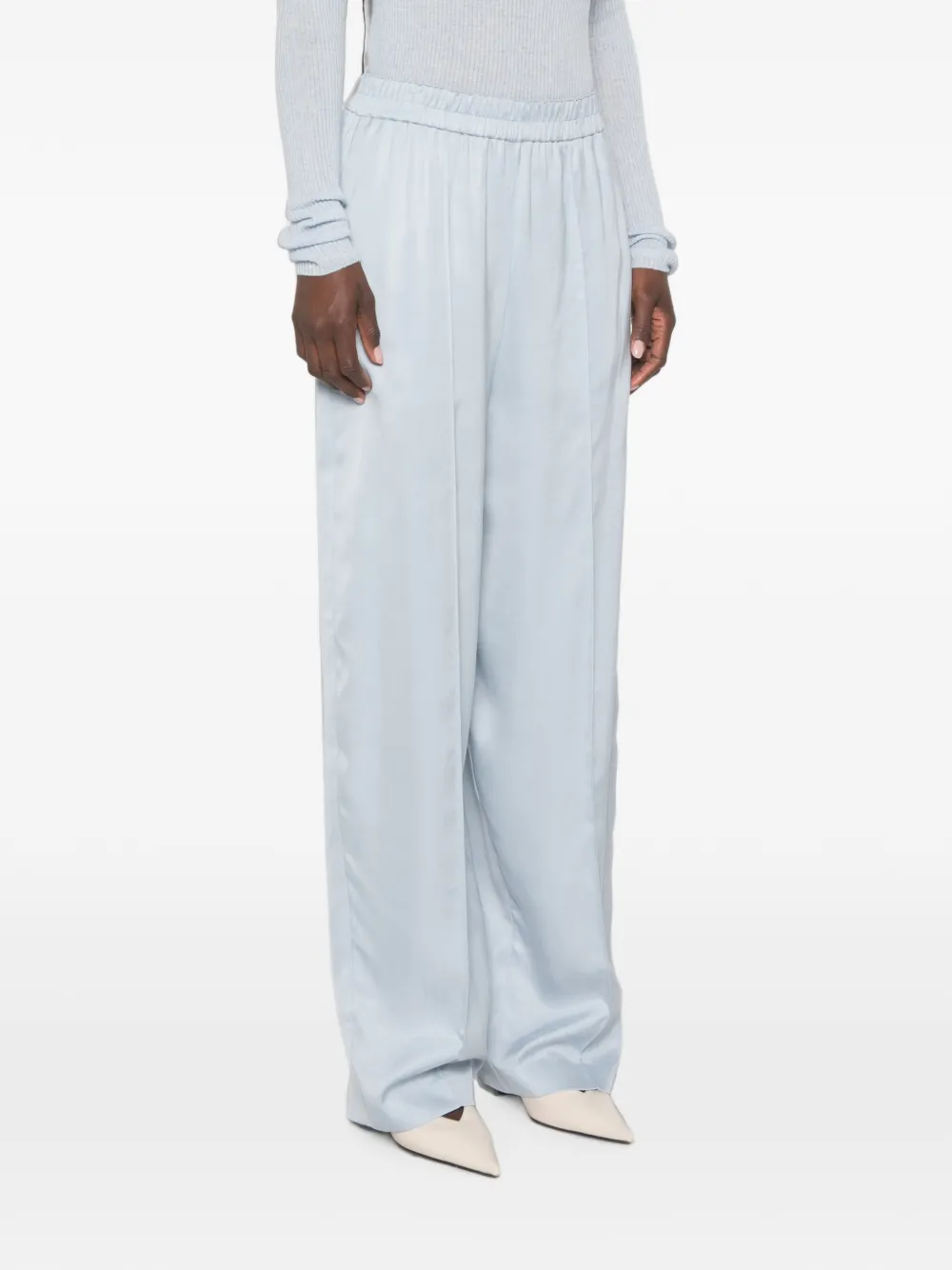 Fabiana Filippi Broek met elastische tailleband Blauw
