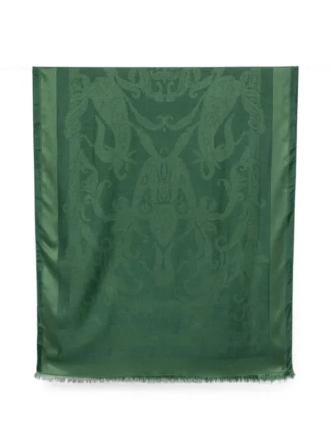 ETRO paisley-jacquard fringed scarf