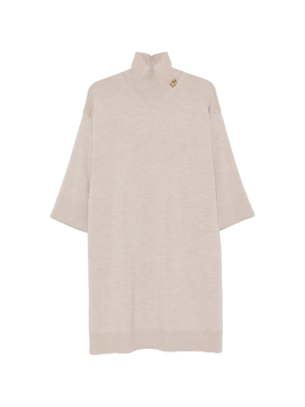 Fabiana Filippi brooch-detail mini dress - Toni neutri