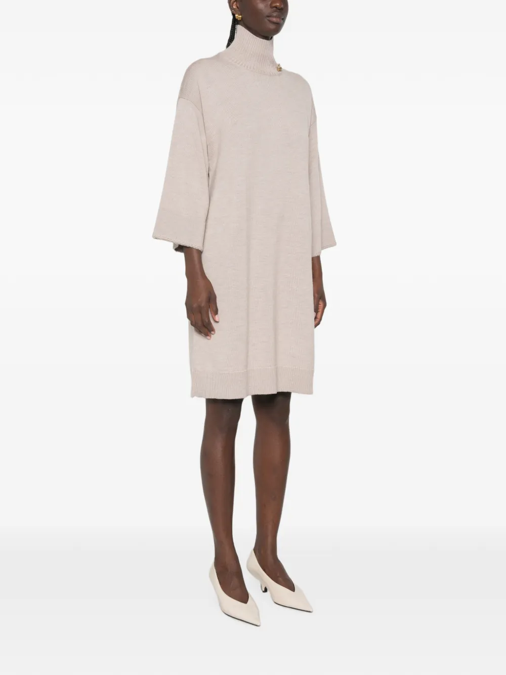 Fabiana Filippi Mini-jurk met broche-detail Beige