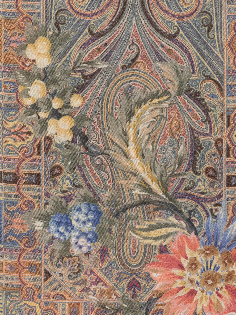 ETRO Sjaal met paisley-print Blauw