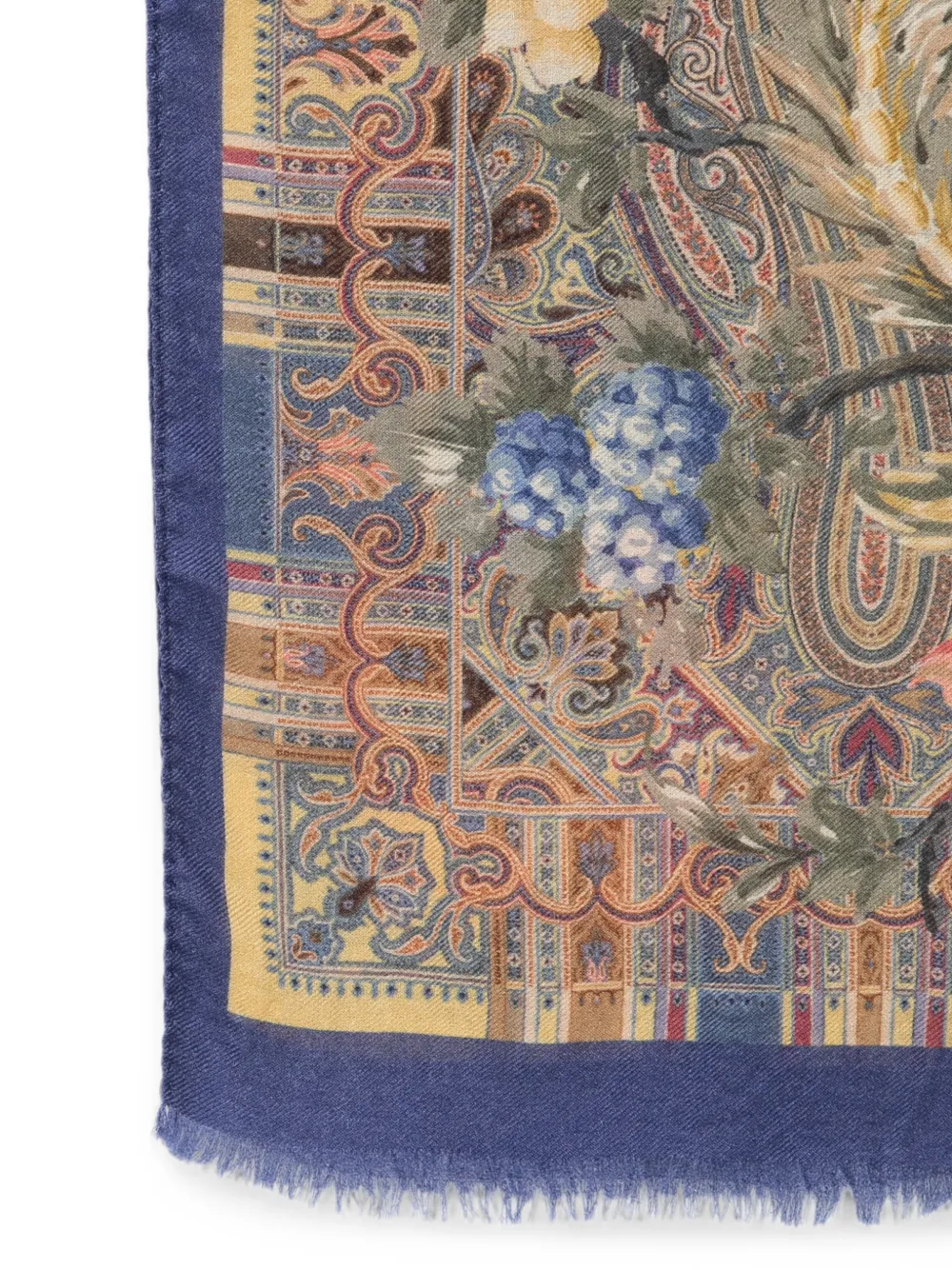 ETRO Sjaal met paisley-print Blauw