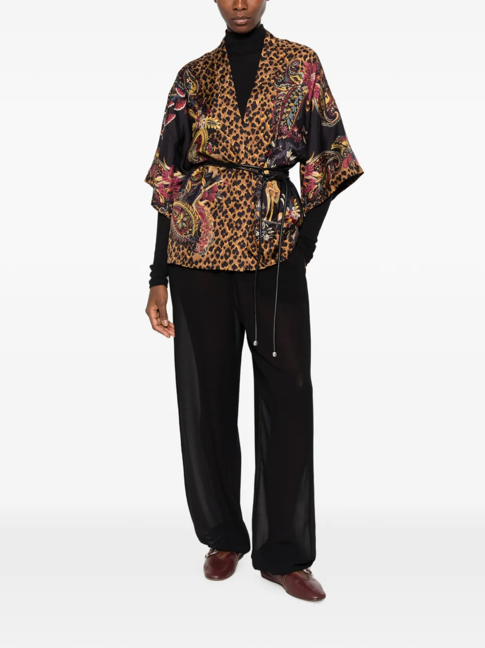 ETRO Blouse met paisley-print Zwart