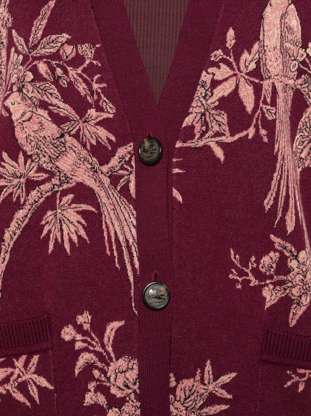 ETRO Vest met bloemen jacquard Rood