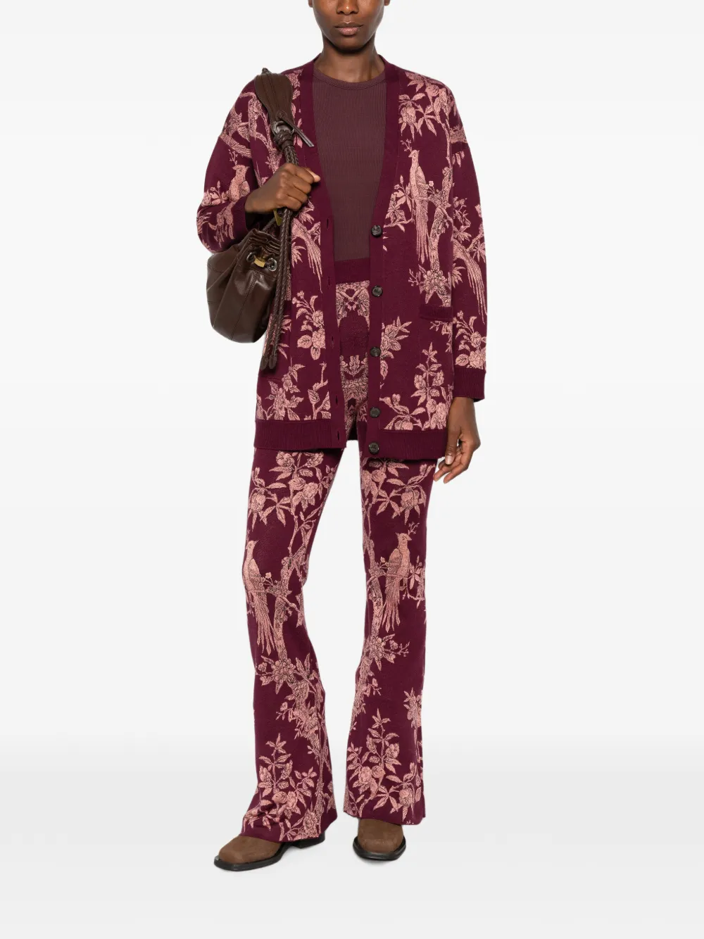 ETRO Vest met bloemen jacquard Rood