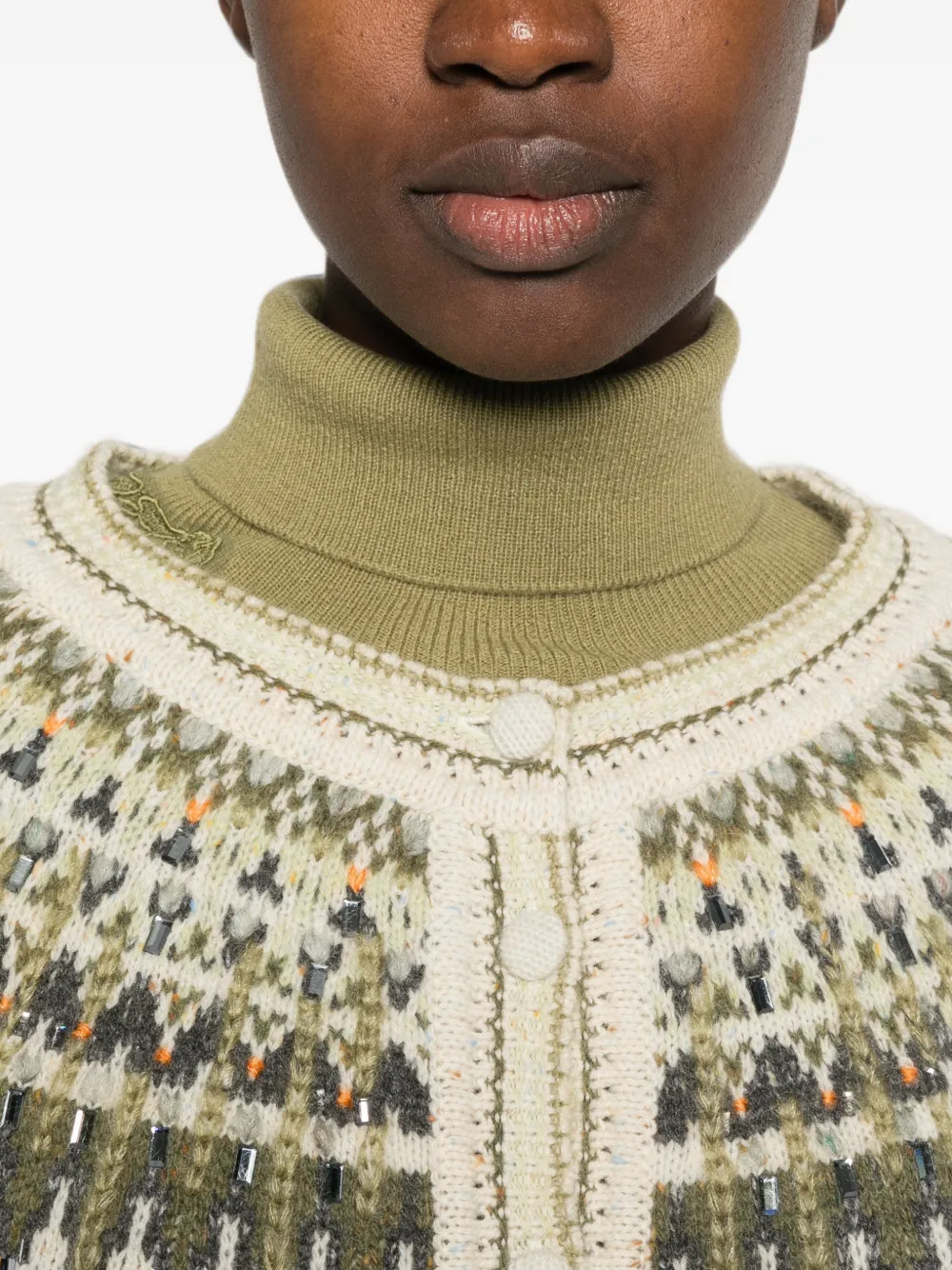 Ermanno Scervino Vest met pailletten Beige