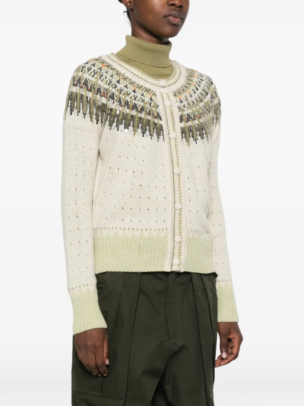 Ermanno Scervino Vest met pailletten Beige