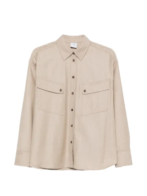 BOGNER Robyn herringbone-weave flap-pocket shirt