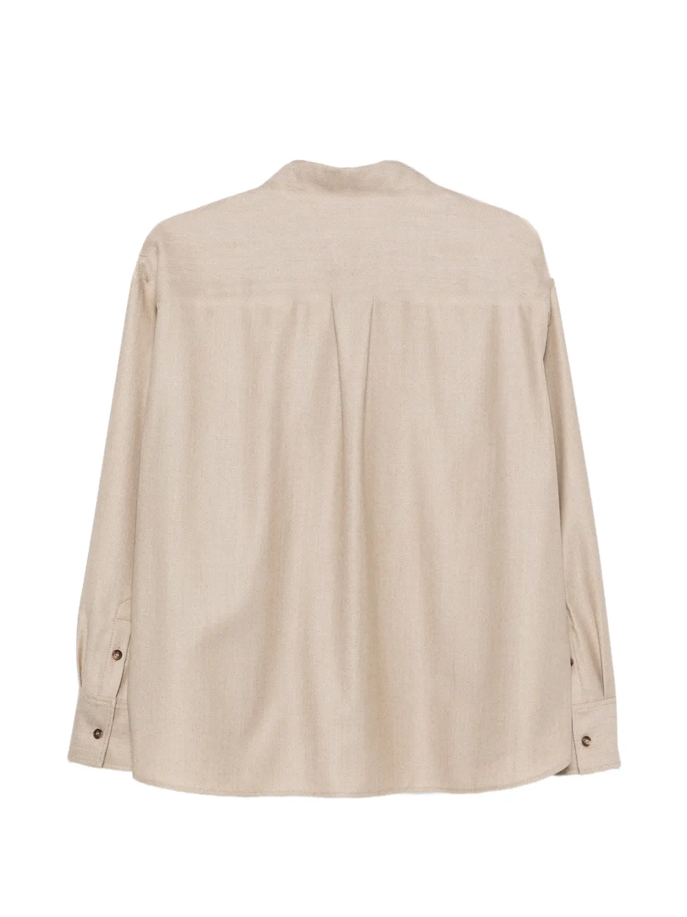 BOGNER Robyn herringbone-weave flap-pocket shirt Beige