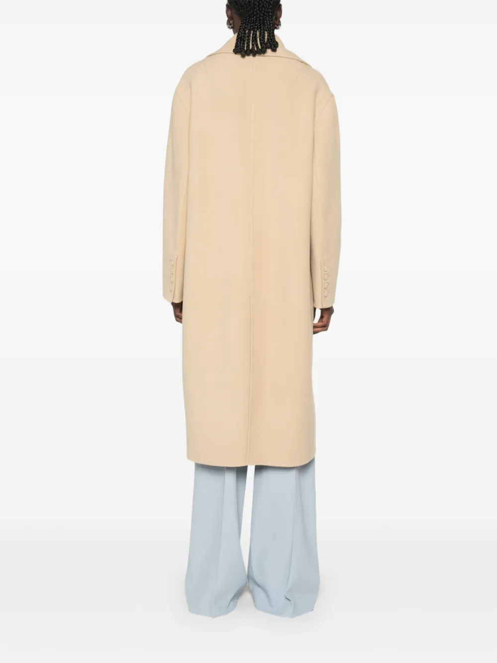 Ermanno Scervino Jas met enkele rij knopen en klepzak Beige