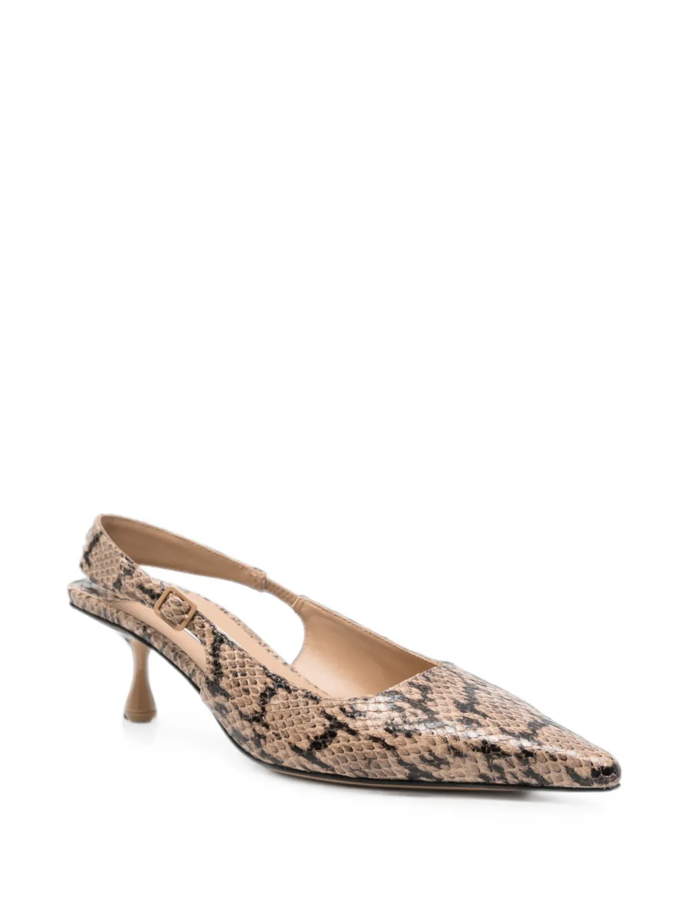 Jimmy Choo Amel snake-effect slingback heeled pumps Beige