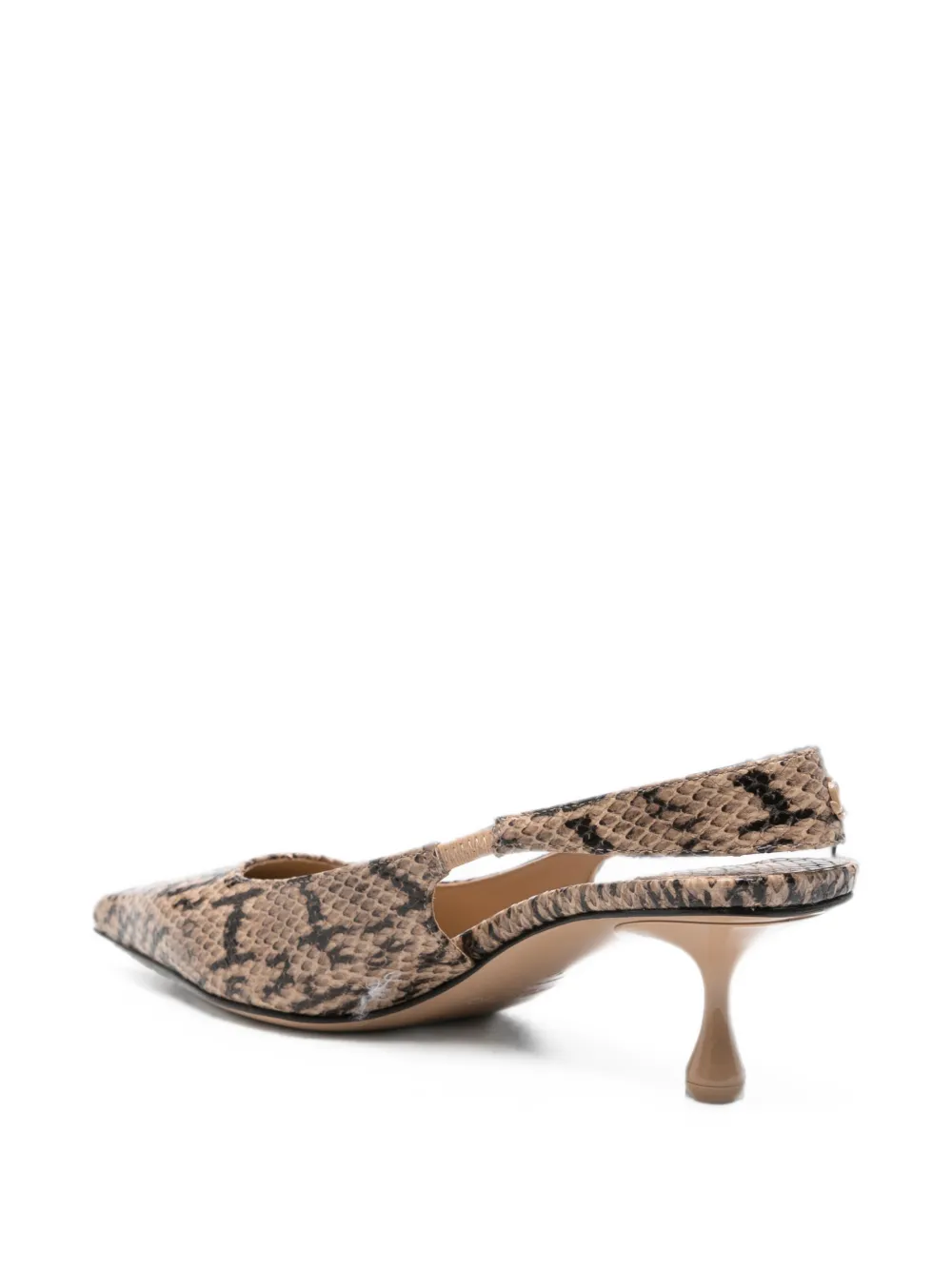 Jimmy Choo Amel snake-effect slingback heeled pumps Beige