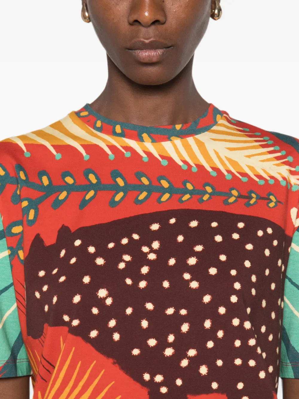 ETRO T-shirt met grafische print en korte mouwen Rood