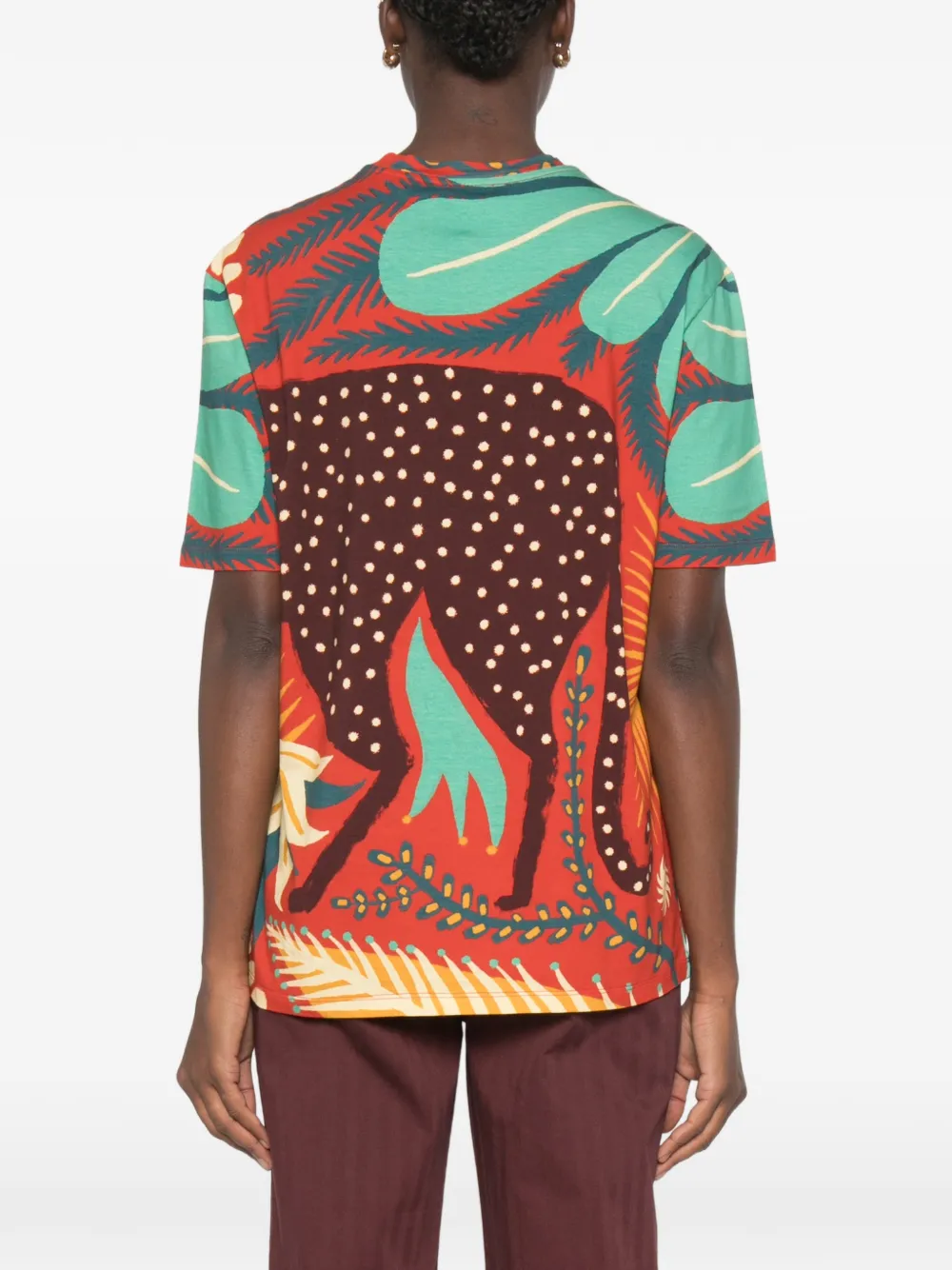 ETRO T-shirt met grafische print en korte mouwen Rood