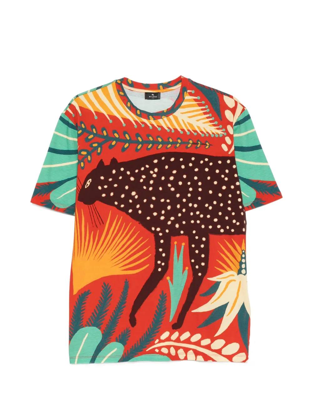 ETRO graphic-print short-sleeves T-shirt - Rosso