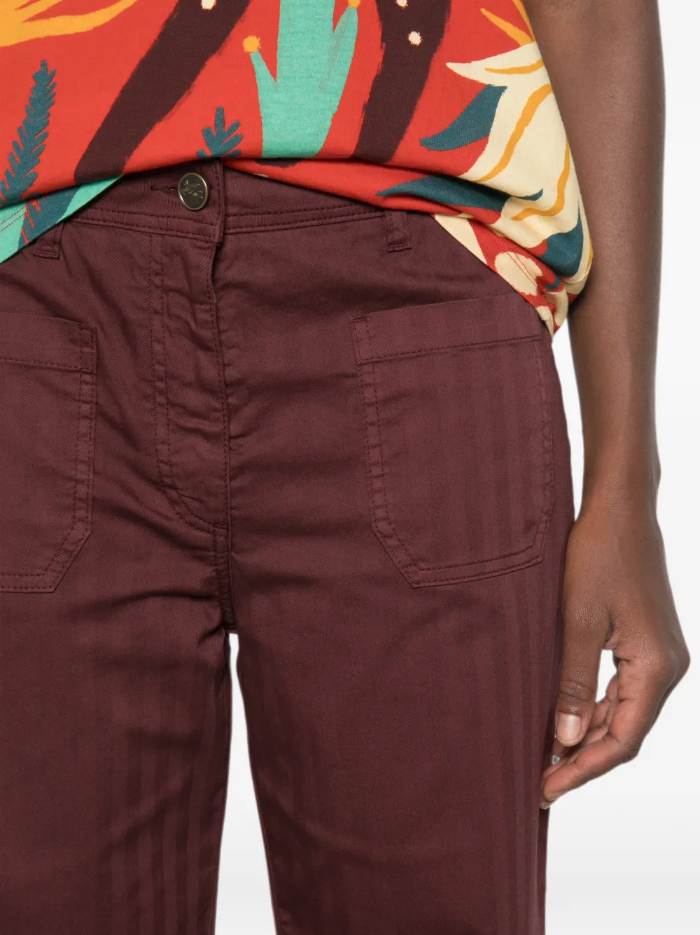 ETRO Broek met opgestikte zak Rood