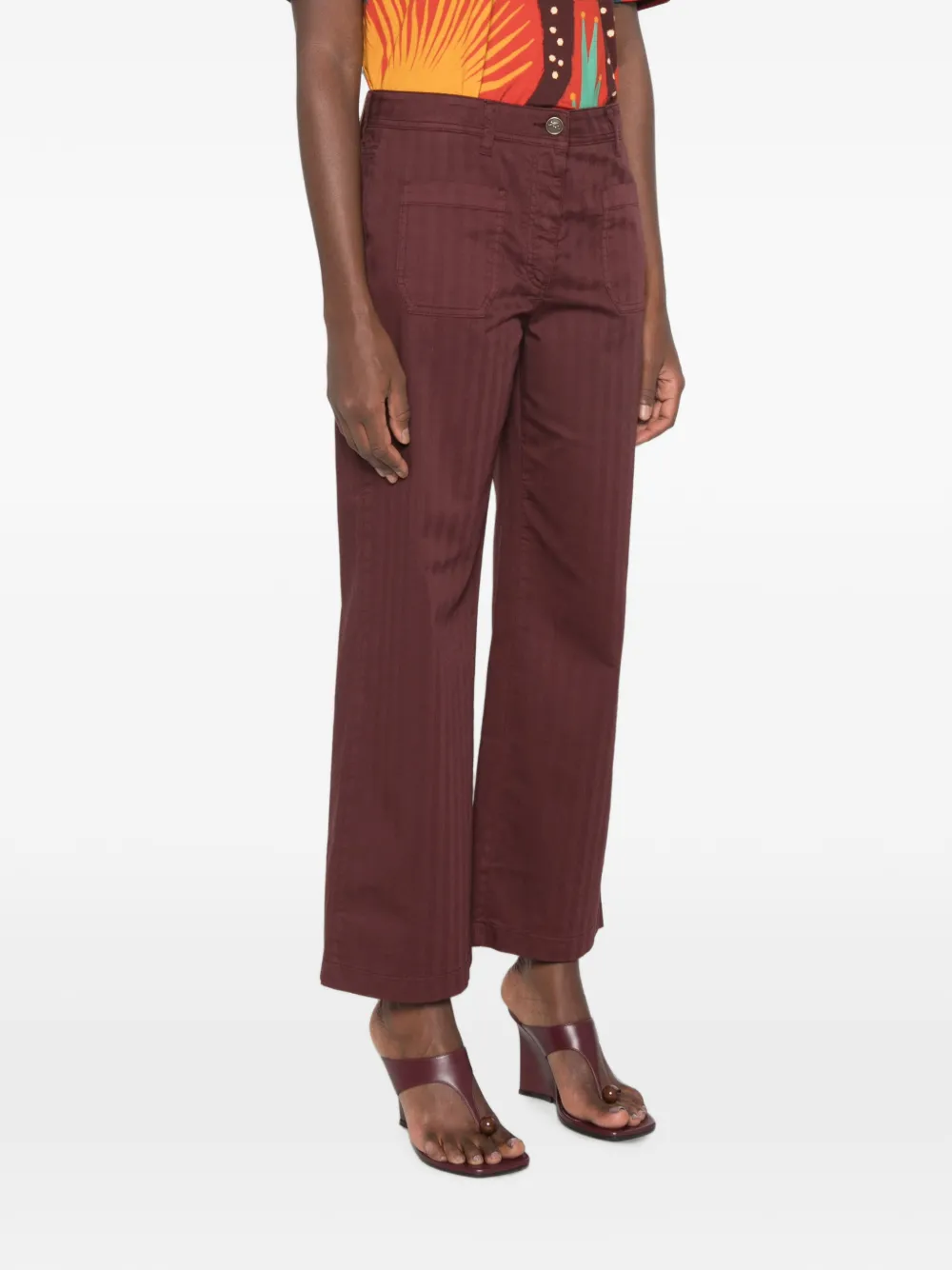 ETRO Broek met opgestikte zak Rood