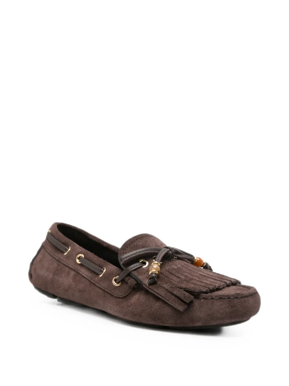 Jimmy Choo Manon F fringe-detail loafers Bruin