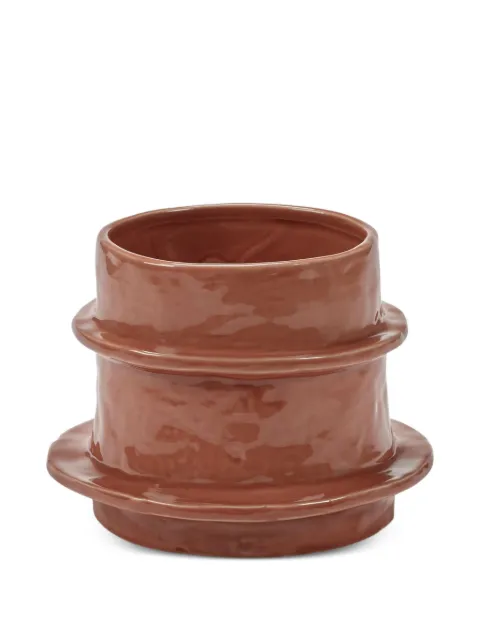 Serax x Marie Michielssen Molly 04 faceted stoneware flower pot