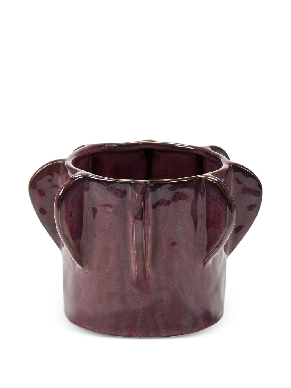 Serax x Marie Michielssen Molly 02 faceted stoneware flower pot - Viola