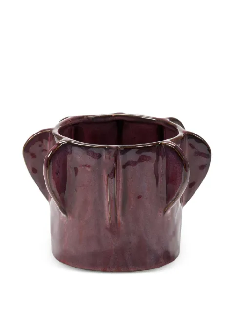 Serax x Marie Michielssen Molly 02 faceted stoneware flower pot
