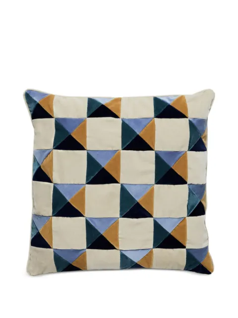 Christina Lundsteen Bonnie geometric velvet cushion