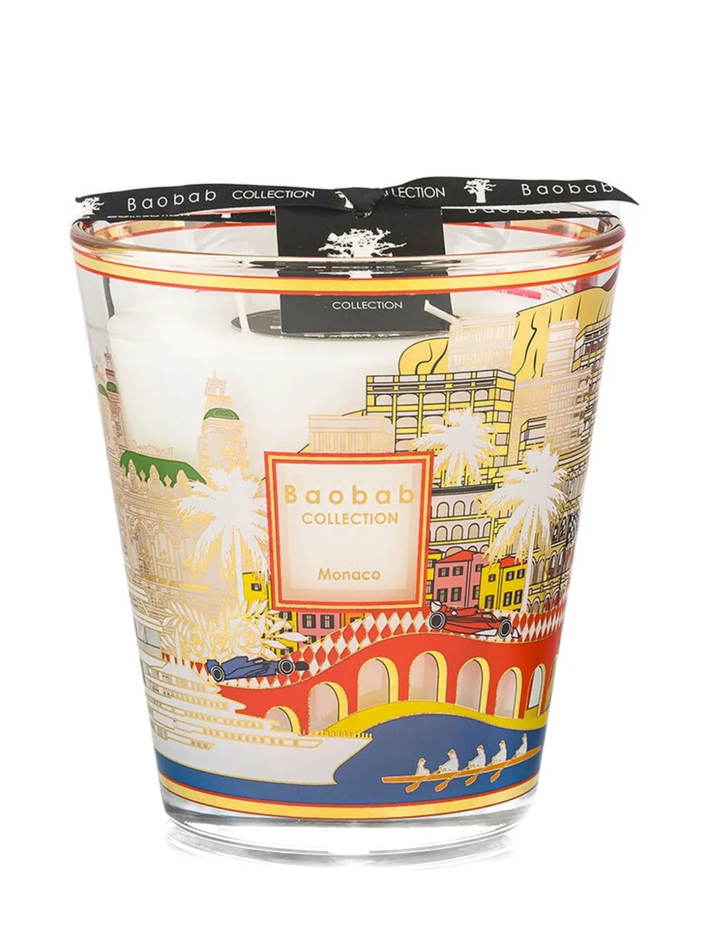 Baobab Collection Monaco Silk-screen Print Candle In Multi