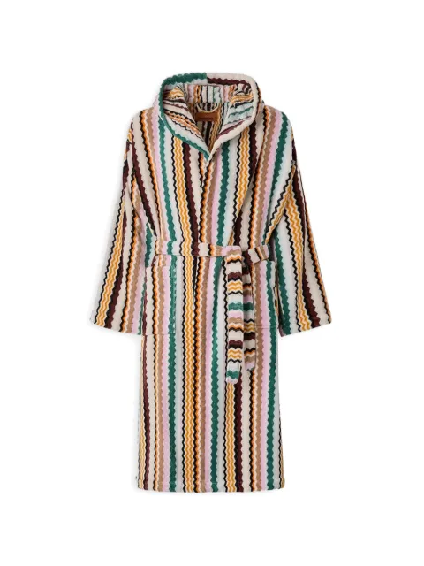 Missoni Home Aura chevron-pattern hooded bathrobe