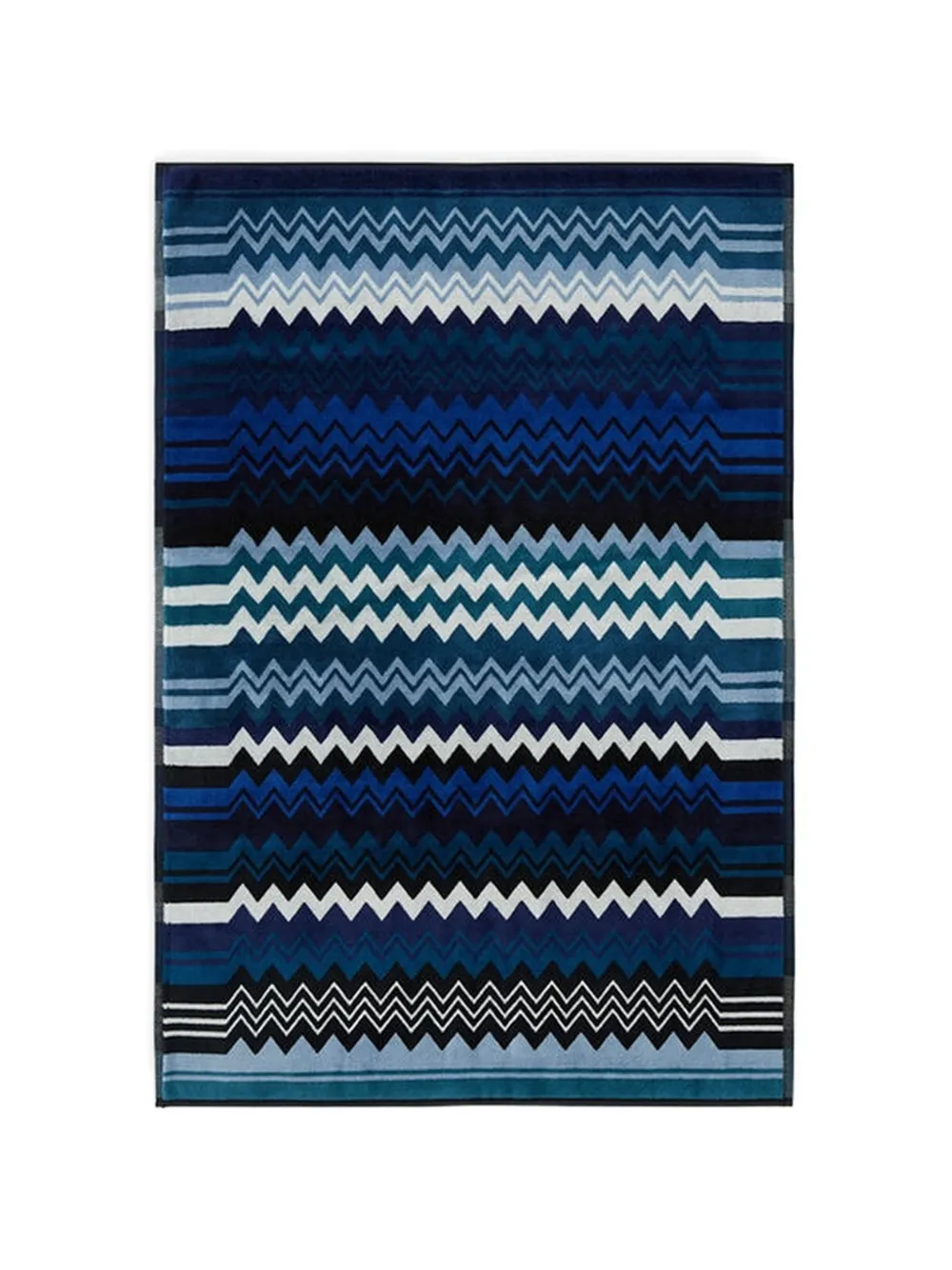 Missoni Home Asciugamano Giacomo con motivo a zigzag - Blu