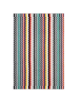 Missoni Home zigzag-pattern Cotton Bath Mat | Purple | FARFETCH