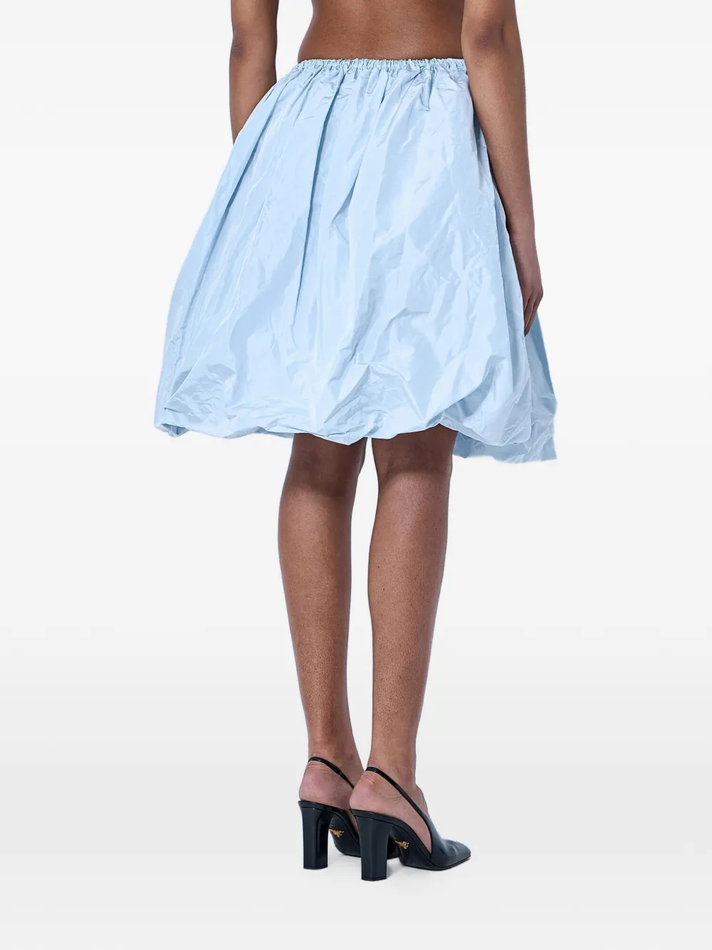 Prada Elastische taffeta mini-rok Blauw